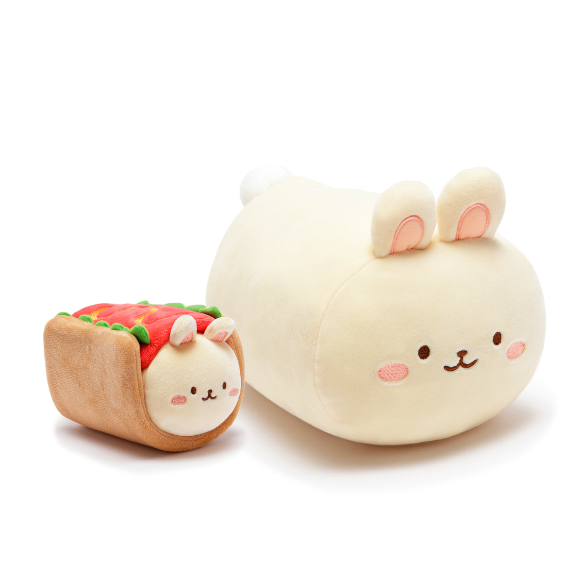 Anirollz Mini Plush Bunny Hot Dog Keychain Ornament Bunniroll 3