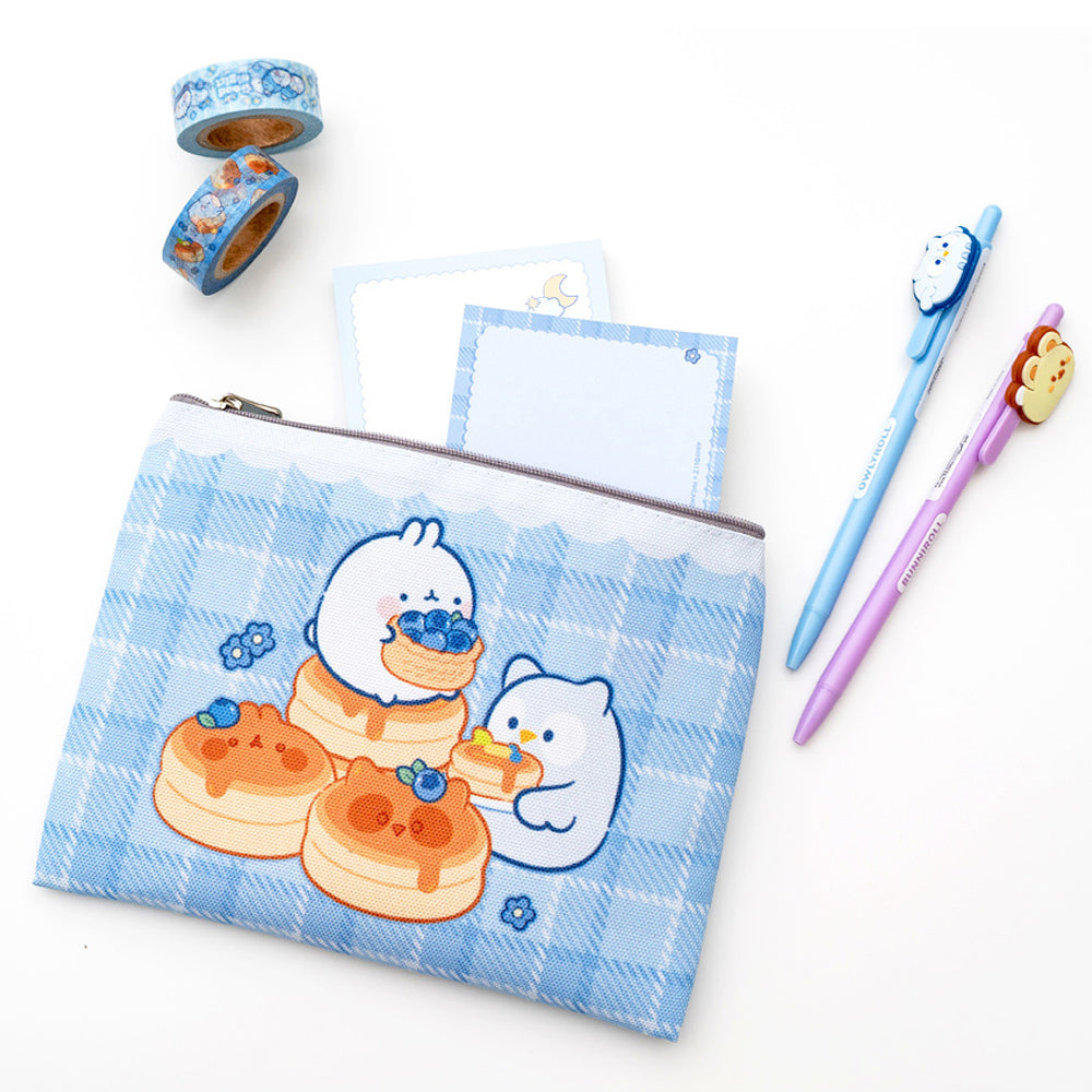 
            
                Load image into Gallery viewer, Anirollz x Molang Cosmetic Multi-Purpose Pouch - Pancake
            
        