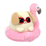 Flamingo Floatie Puppiroll 6” Plush