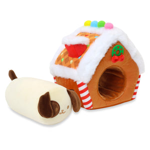 [SEASONAL] Gingerbread House Puppiroll Small Outfitz Plush