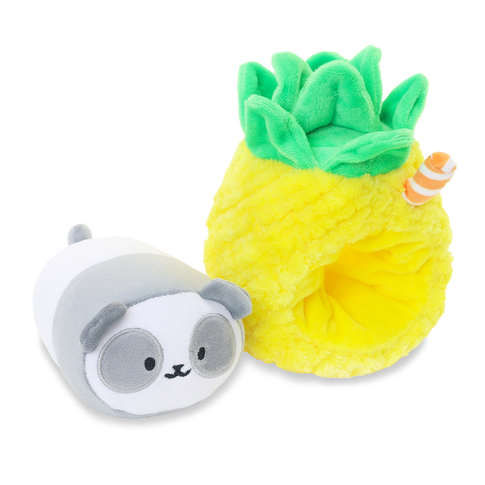 Aloha Pineapple Juice Pandaroll 6” Small Outfitz Plush