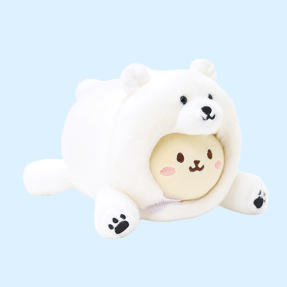 Polar Bear Bunniroll Small Outfitz Plush