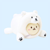 Polar Bear Bunniroll Small Outfitz Plush