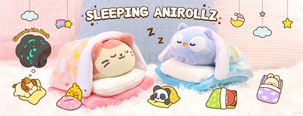 AniRollz anirollz 6 official stuffed animal plush cream pie bakery toy, soft, squishy, warm, cute, comfort, safe