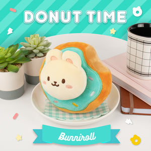 
            
                Load image into Gallery viewer, Donut Bunniroll 6” Blanket Plush
            
        