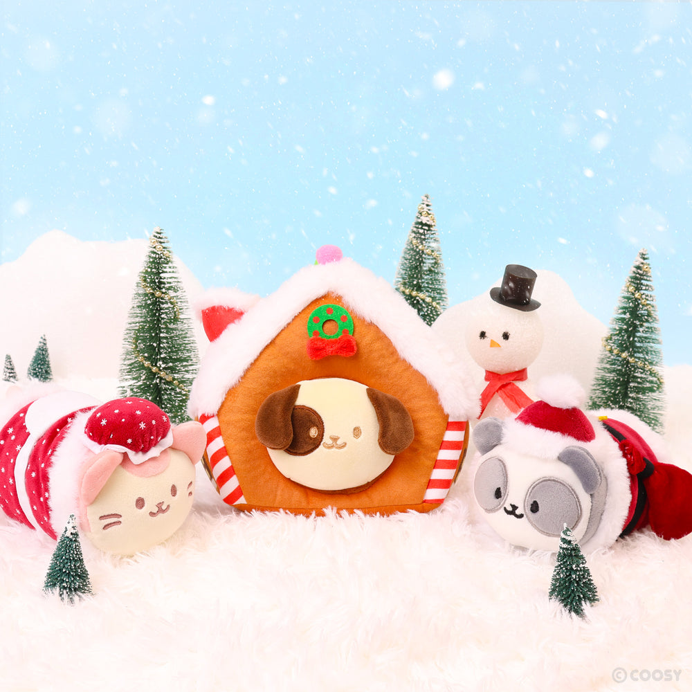 
            
                Load image into Gallery viewer, [SEASONAL] Gingerbread House Puppiroll Small Outfitz Plush
            
        