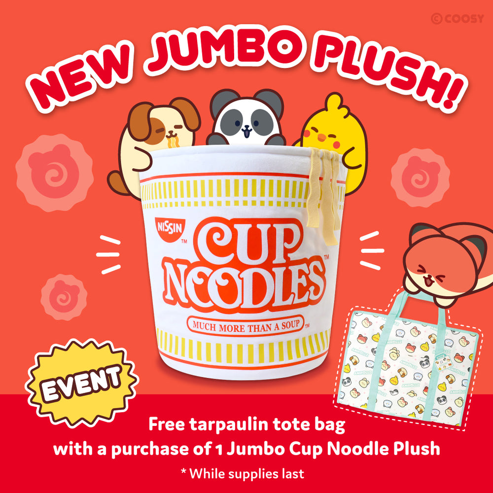 
            
                Load image into Gallery viewer, Anirollz x Cup Noodles | Puppiroll 20” Jumbo Blanket Plush
            
        