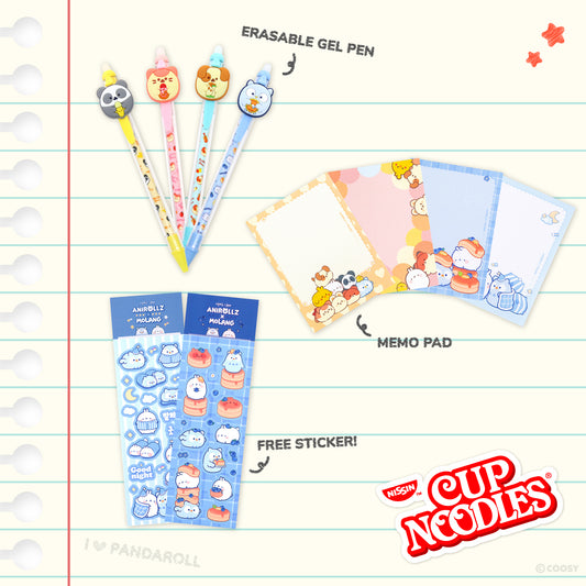 [Gift Set] Cup Noodles Index Notebook Stationery Set