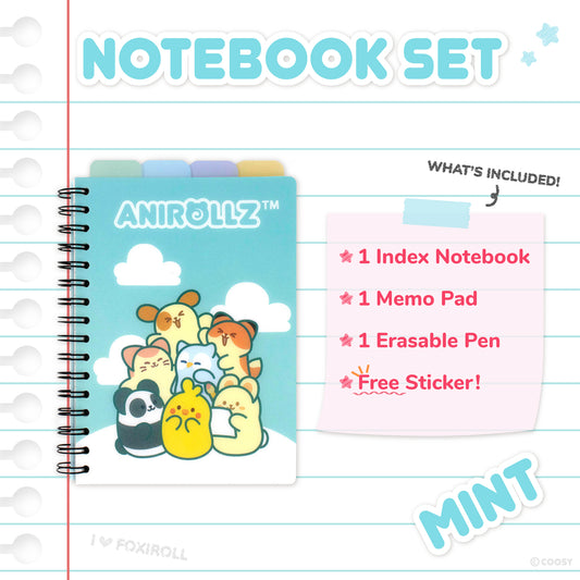 [Gift Set] Mint Index Notebook Stationery Set