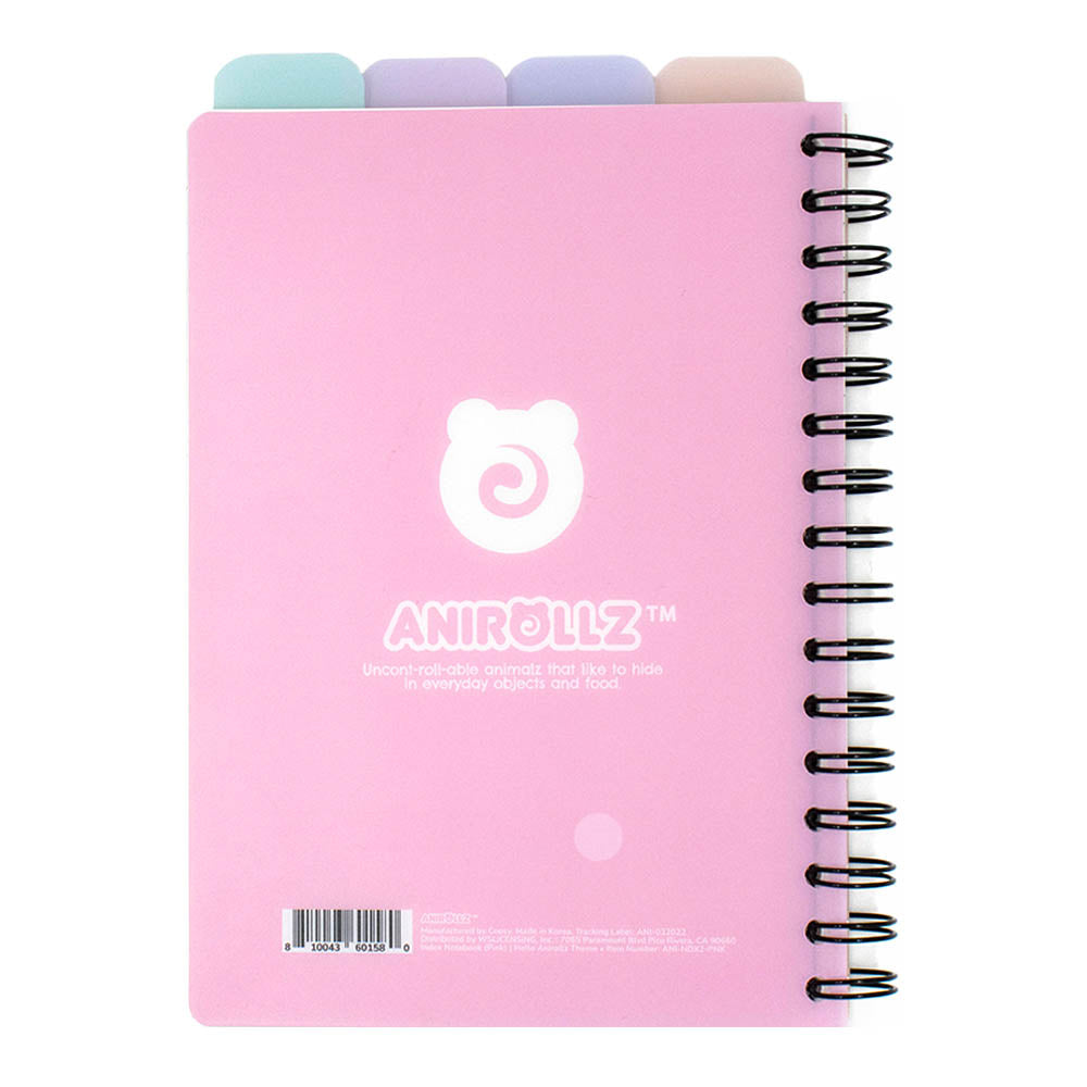 Hello Anirollz Detachable Index Notebook Pink