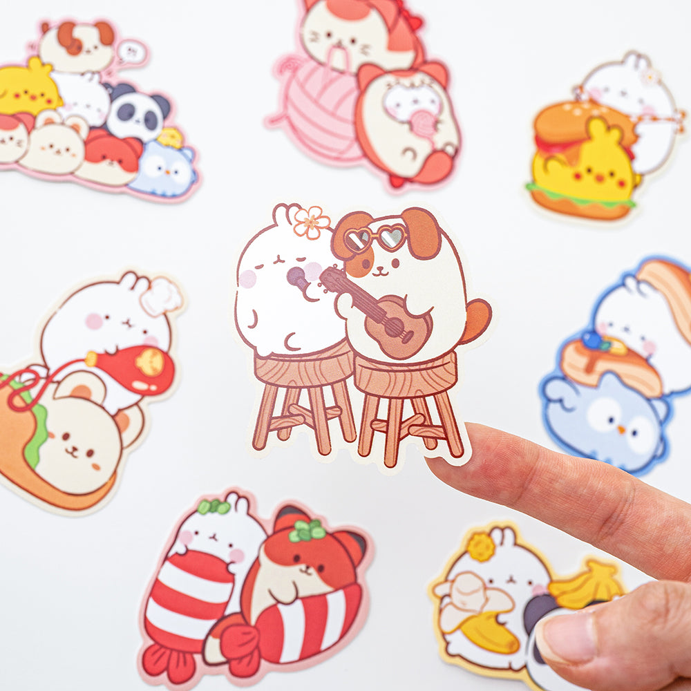 Anirollz x Molang 8pcs Sticker Set