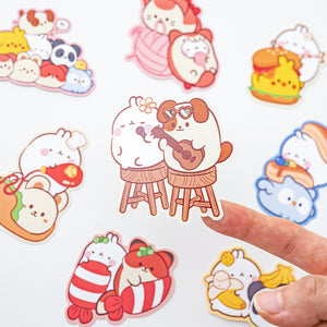 
            
                Load image into Gallery viewer, Anirollz x Molang 8pcs Sticker Set
            
        