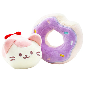 [2-in-1] Anirollz Donut Plush & Keychain Gift Set Kittiroll