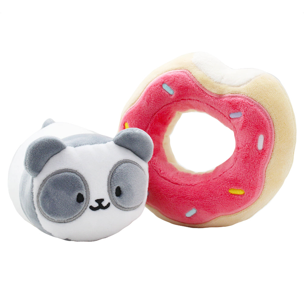 [2-in-1] Anirollz Donut Plush & Keychain Gift Set Pandaroll